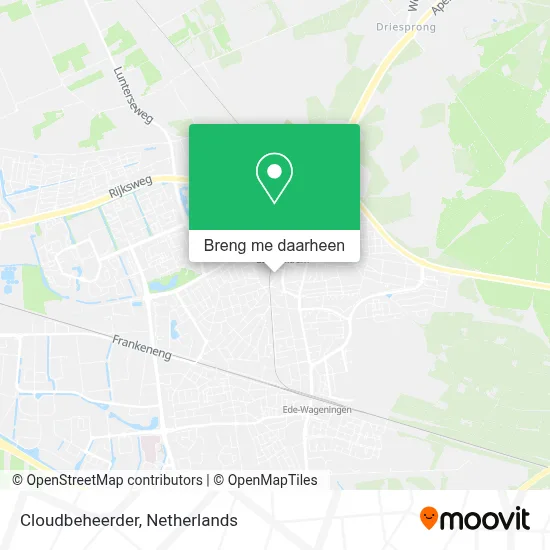 Cloudbeheerder kaart