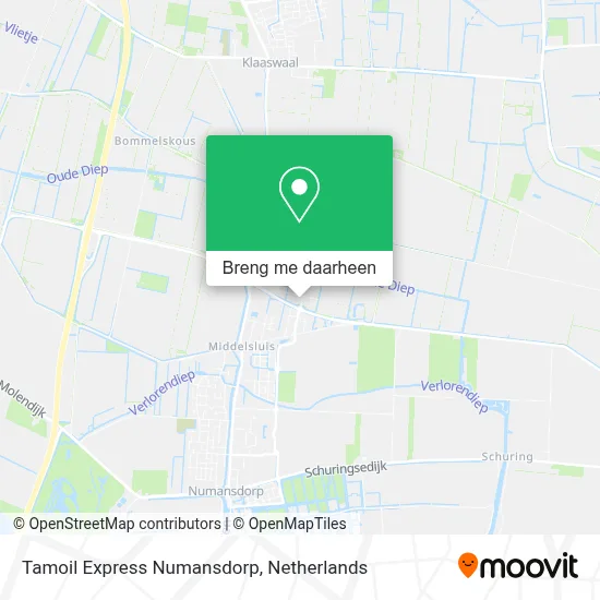 Tamoil Express Numansdorp kaart