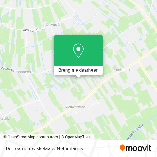 De Teamontwikkelaars kaart