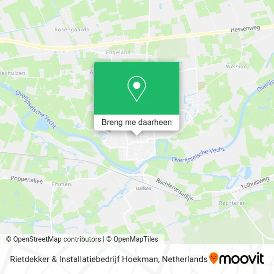 Rietdekker & Installatiebedrijf Hoekman kaart