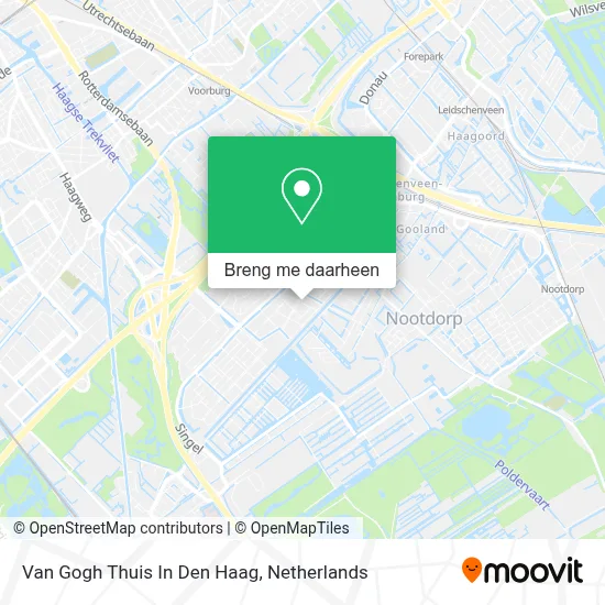 Van Gogh Thuis In Den Haag kaart