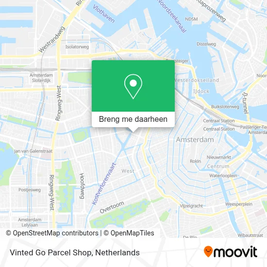 Vinted Go Parcel Shop kaart