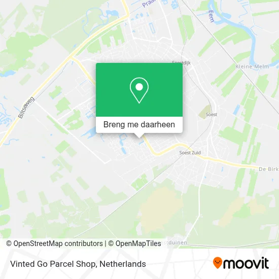 Vinted Go Parcel Shop kaart