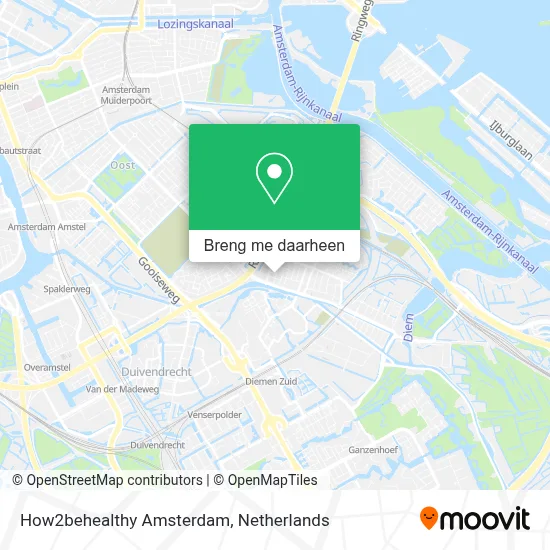 How2behealthy Amsterdam kaart