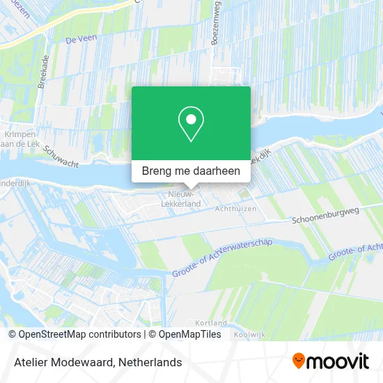 Atelier Modewaard kaart
