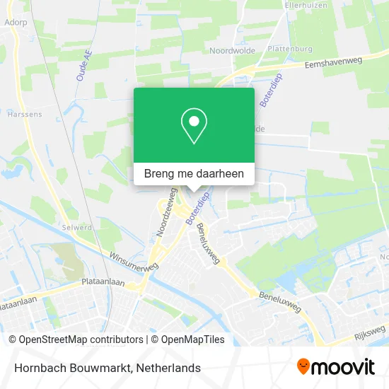 Hornbach Bouwmarkt kaart
