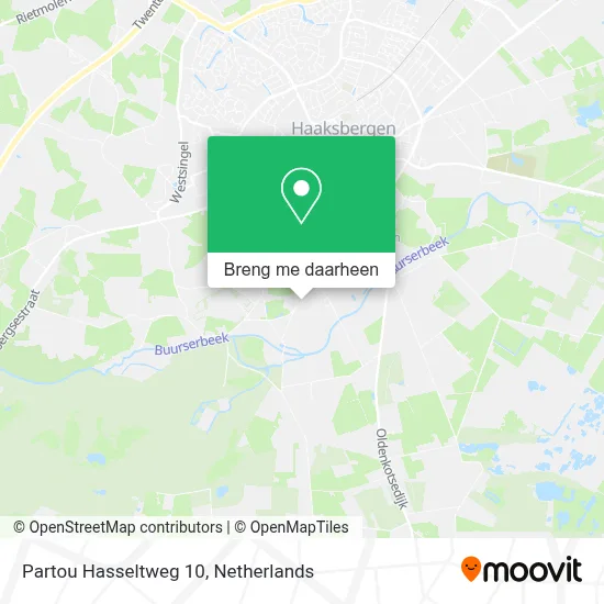 Partou Hasseltweg 10 kaart