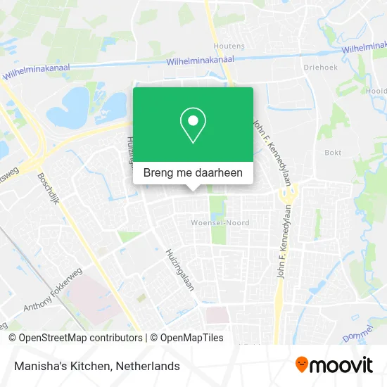 Manisha's Kitchen kaart