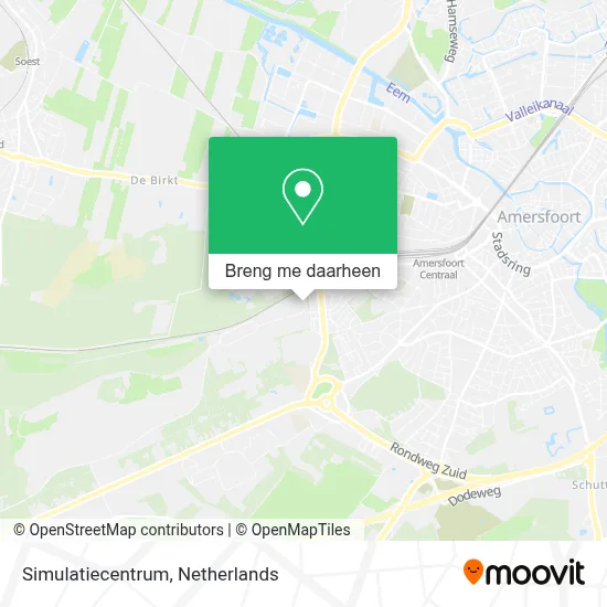 Simulatiecentrum kaart