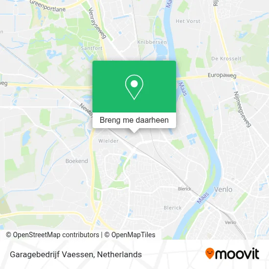 Garagebedrijf Vaessen kaart