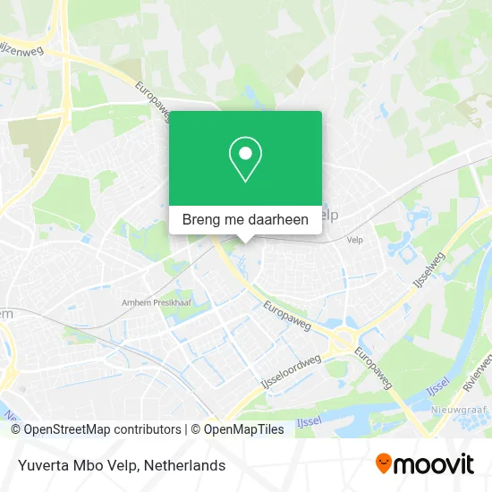 Yuverta Mbo Velp kaart