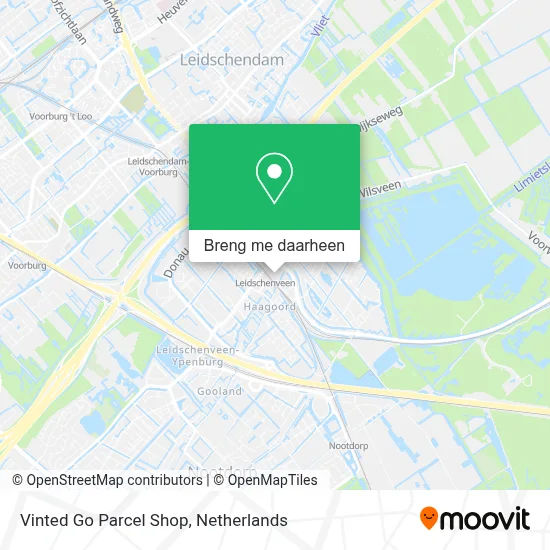Vinted Go Parcel Shop kaart