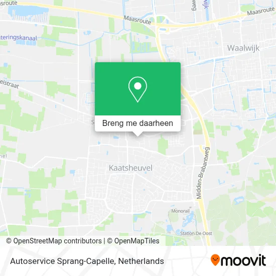 Autoservice Sprang-Capelle kaart