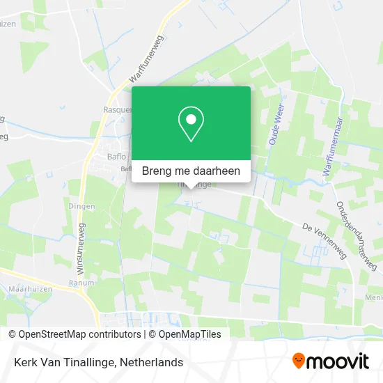 Kerk Van Tinallinge kaart
