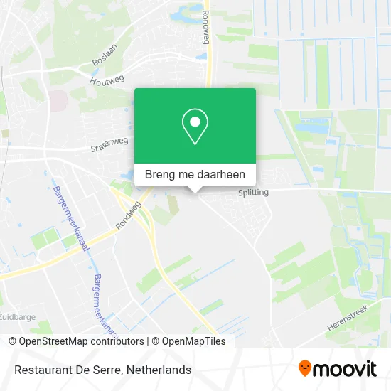 Restaurant De Serre kaart
