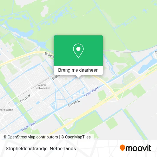 Stripheldenstrandje kaart