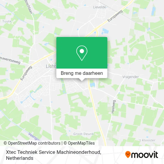 Xtec Techniek Service Machineonderhoud kaart