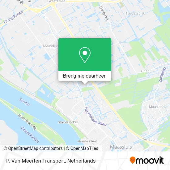 P. Van Meerten Transport kaart