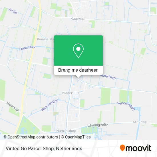 Vinted Go Parcel Shop kaart