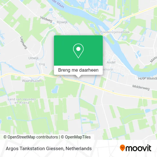 Argos Tankstation Giessen kaart
