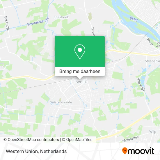 Western Union kaart