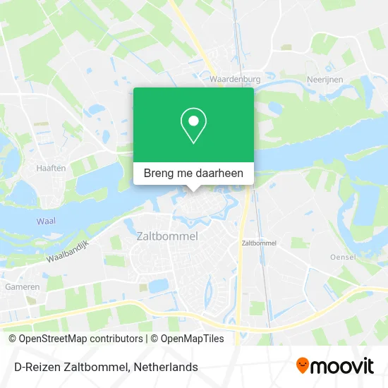D-Reizen Zaltbommel kaart