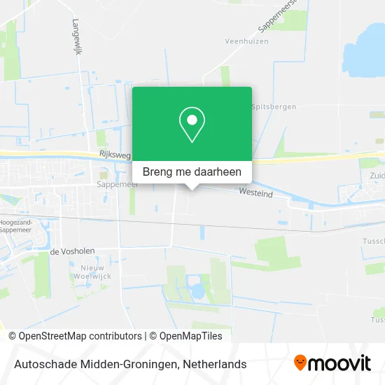 Autoschade Midden-Groningen kaart