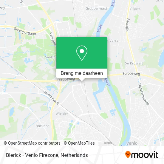 Blerick - Venlo Firezone kaart