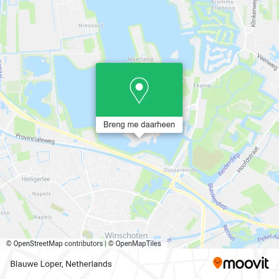 Blauwe Loper kaart