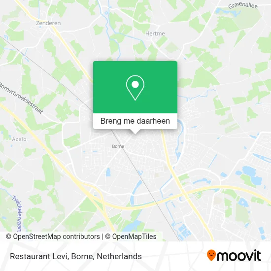 Restaurant Levi, Borne kaart