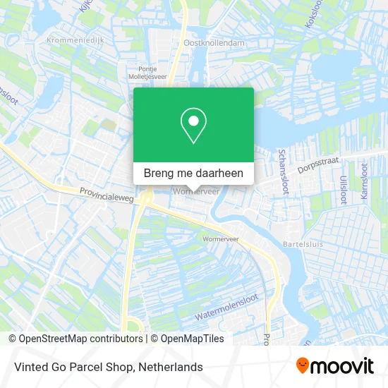 Vinted Go Parcel Shop kaart