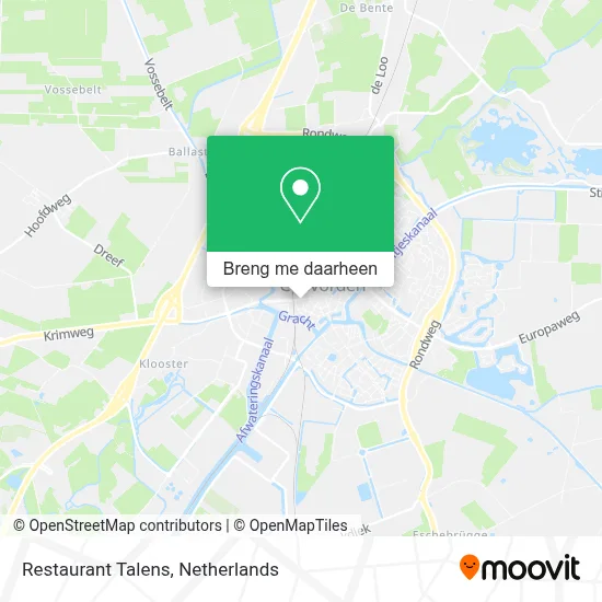 Restaurant Talens kaart