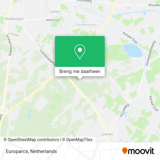 Europarcs kaart