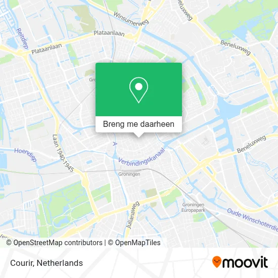 Courir kaart