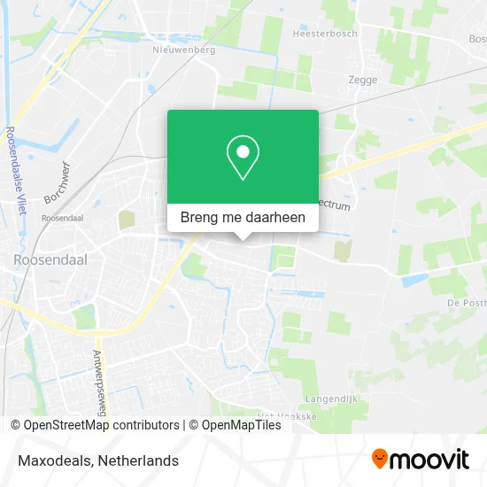 Maxodeals kaart
