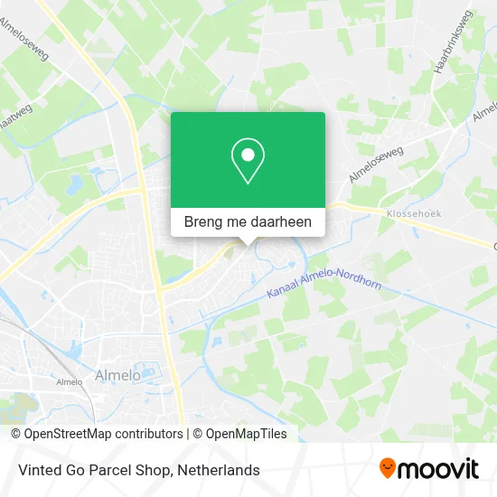 Vinted Go Parcel Shop kaart