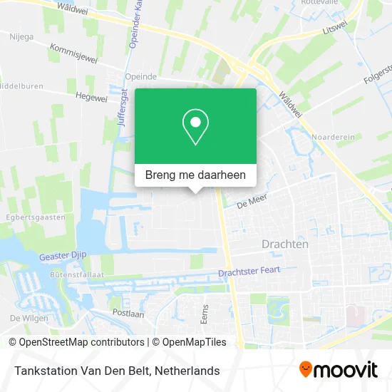 Tankstation Van Den Belt kaart