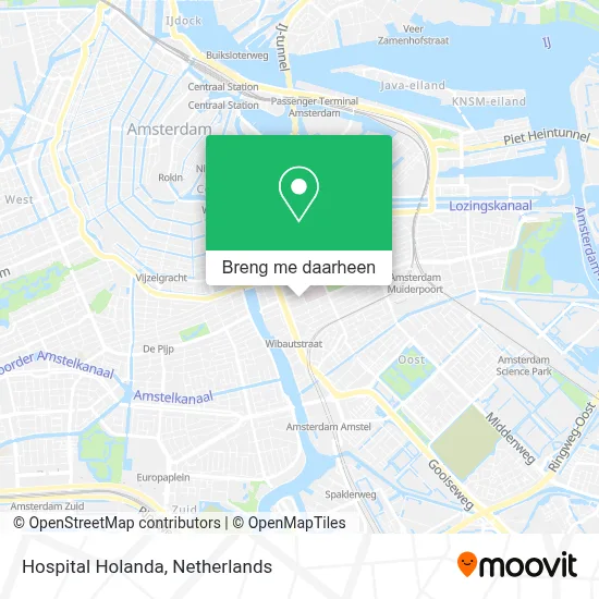 Hospital Holanda kaart