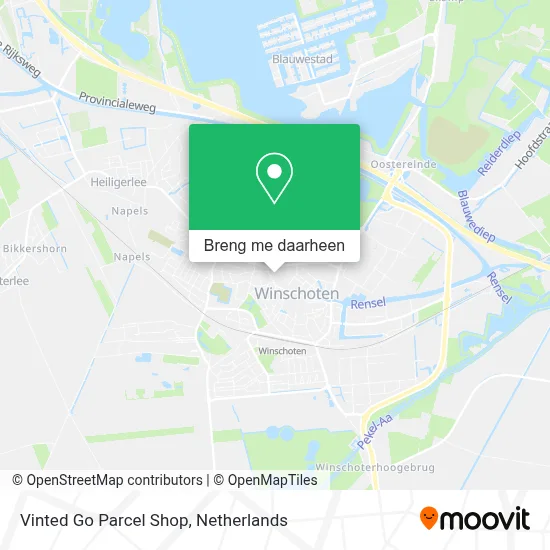 Vinted Go Parcel Shop kaart