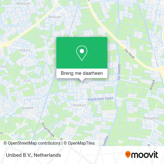 Unibed B.V. kaart