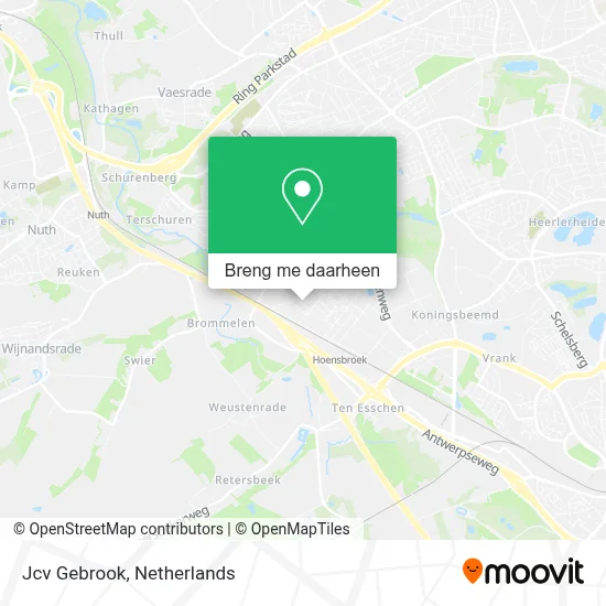 Jcv Gebrook kaart