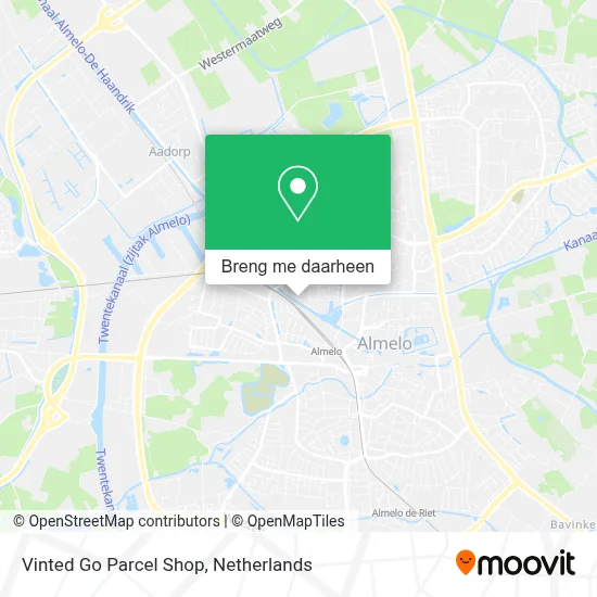 Vinted Go Parcel Shop kaart