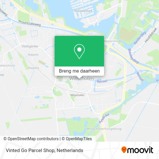 Vinted Go Parcel Shop kaart