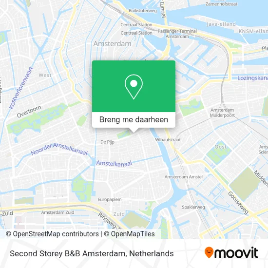 Second Storey B&B Amsterdam kaart