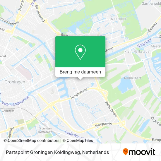 Partspoint Groningen Koldingweg kaart