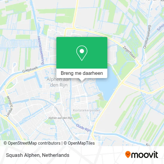 Squash Alphen kaart