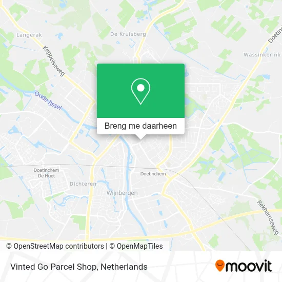 Vinted Go Parcel Shop kaart