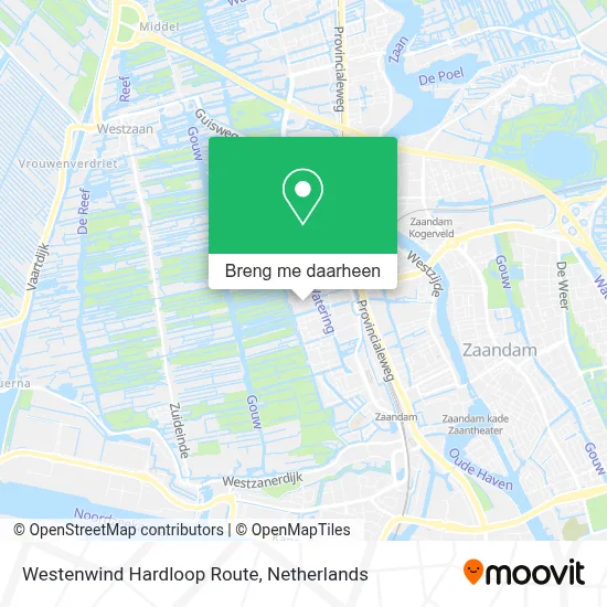 Westenwind Hardloop Route kaart