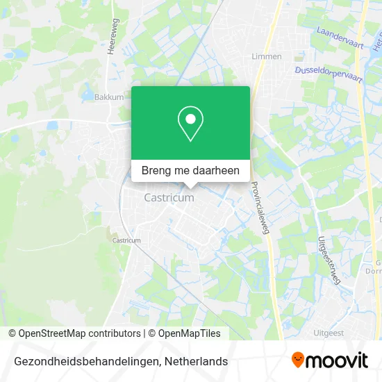 Gezondheidsbehandelingen kaart