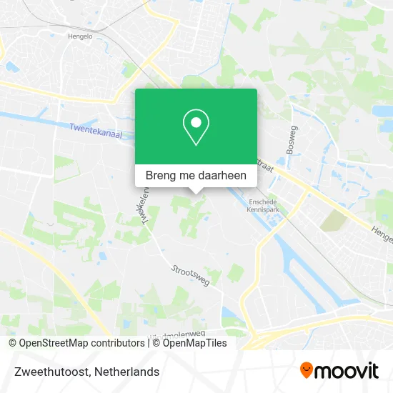 Zweethutoost kaart